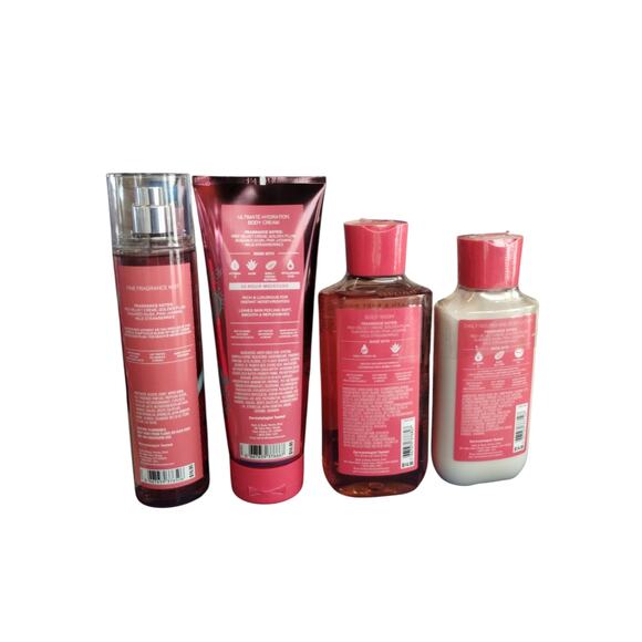 Bath and Body Works Women's 4pcs Set Velvet Sugar Plum Jasmine Musk Strawberry - Picture 3 of 5
